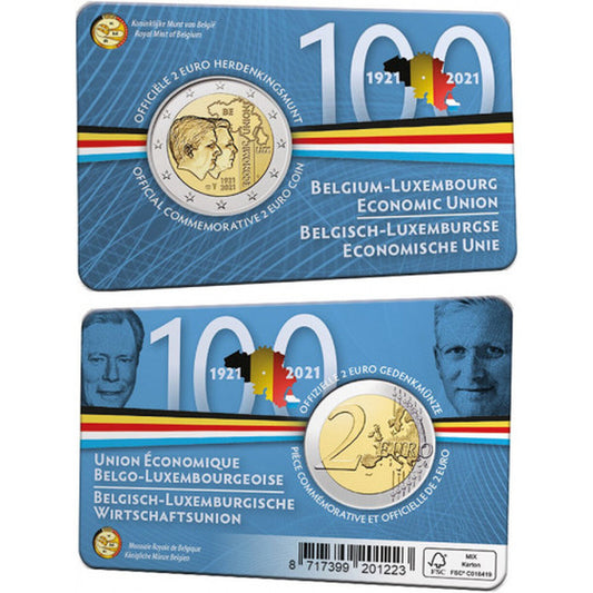 2 EURO Belgicko 2021 - BLEU