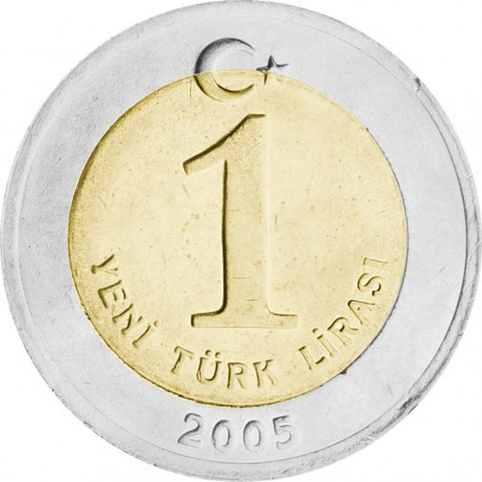 1 New Lira Turecko 2005-2008