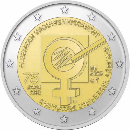 2 EURO Belgicko 2023 - Volebné právo žien