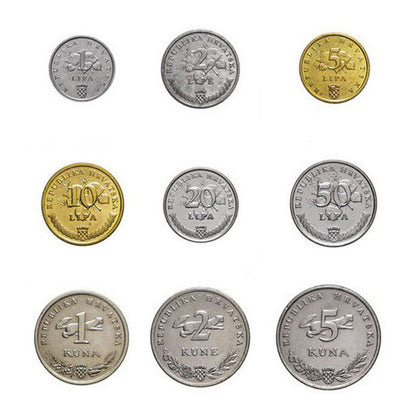 Set mincí Chorvátsko 1993-2011