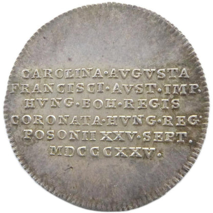 Korunovačný žetón Karolína A. Bavorská 1825