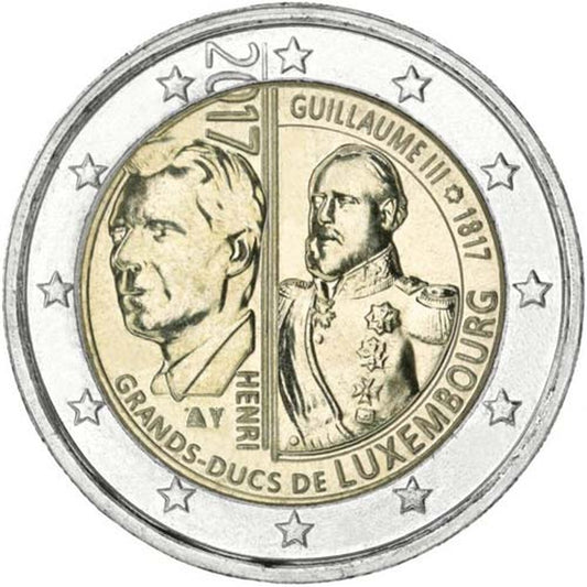2 EURO Luxembursko 2017 - Guillaume III.