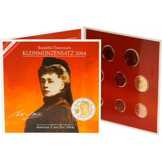 Sada obehových Euro mincí Rakúska 2004